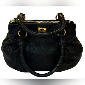 J. Crew Black Leather Hobo Bag